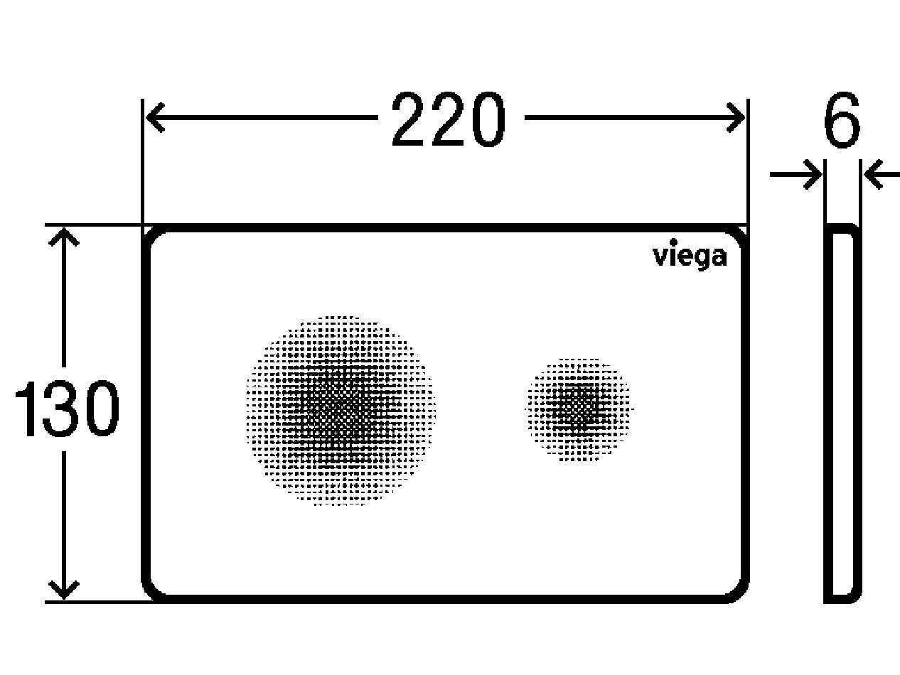 Пластиковая панель управления туалетом Viega Italia Visign ARCH-00056222 - Вид №2
