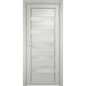 Полотно дверное остеклённое Мюнхен 90x200 см, ламинация, цвет слоновая кость 3D