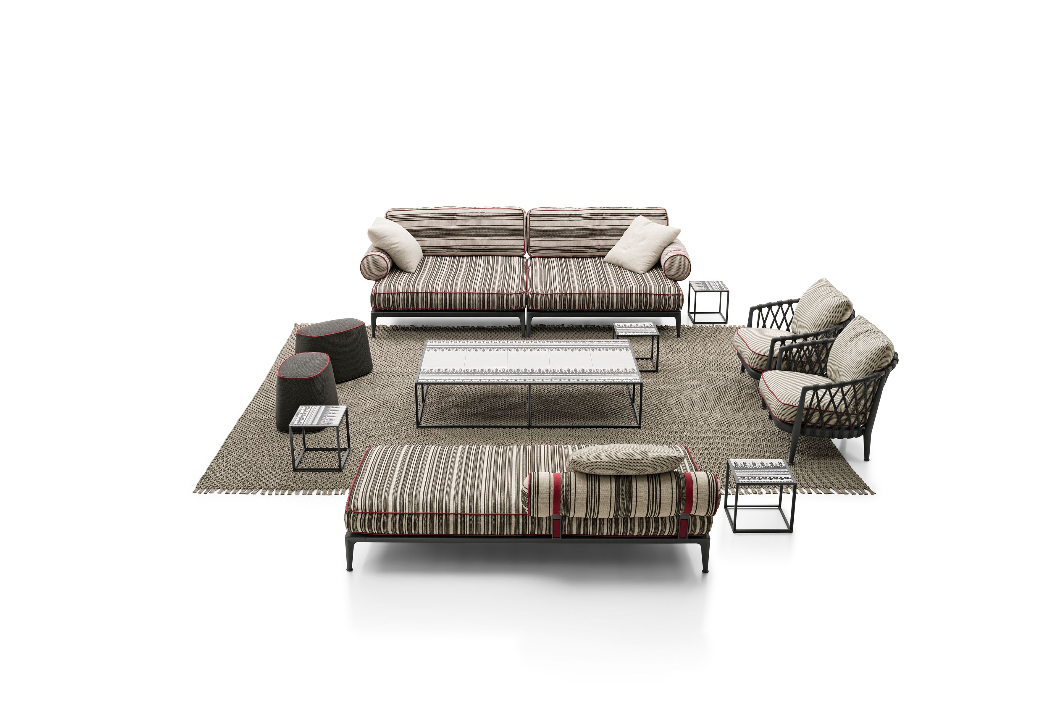 Ткань сад шезлонг B&B Italia Outdoor смородина ARCH-00129476 - Вид №3