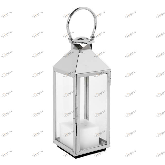 Подсвечник-фонарь серебристый с ручкой Vanini S от Eichholtz EICHHOLTZ EICHHOLTZ 060258 Прозрачный;серебро 