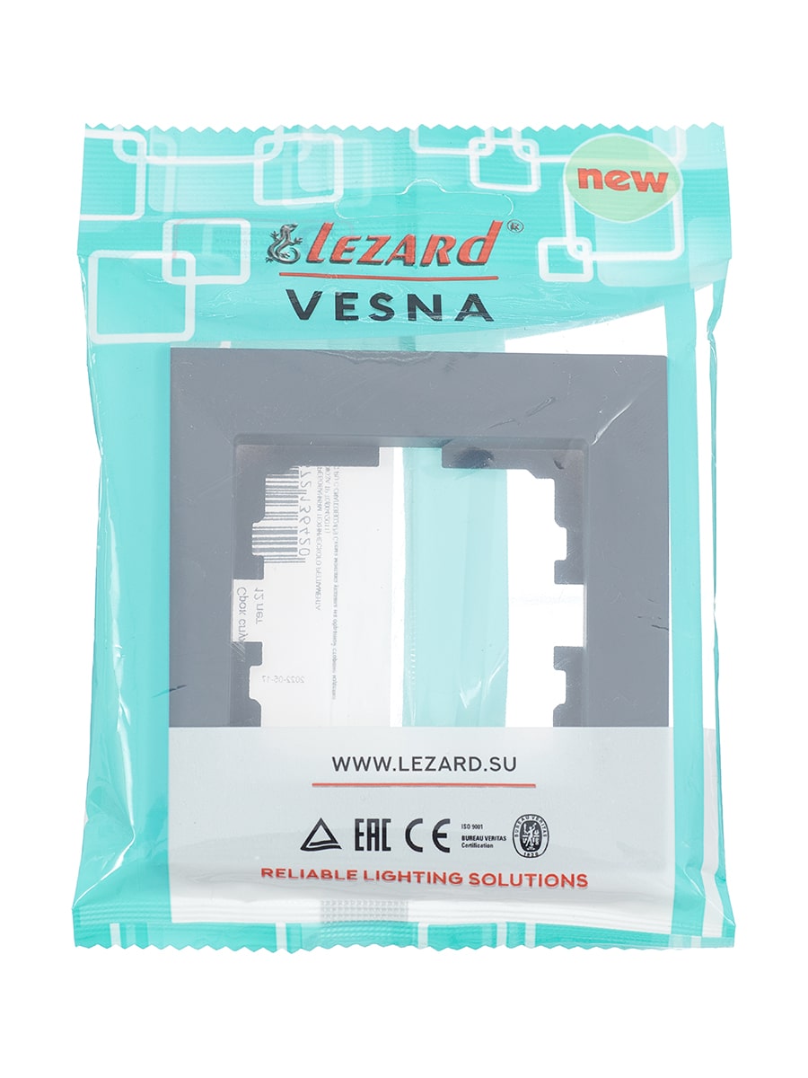 VESNA Рамка 1-я горизонтальная графит LEZARD 742-3400-146