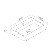 L022T0R1V1.101 Подвесная раковина прямоугольная A. e T. Italia CURVET Белый матовая AeT ITALIA - Вид №2