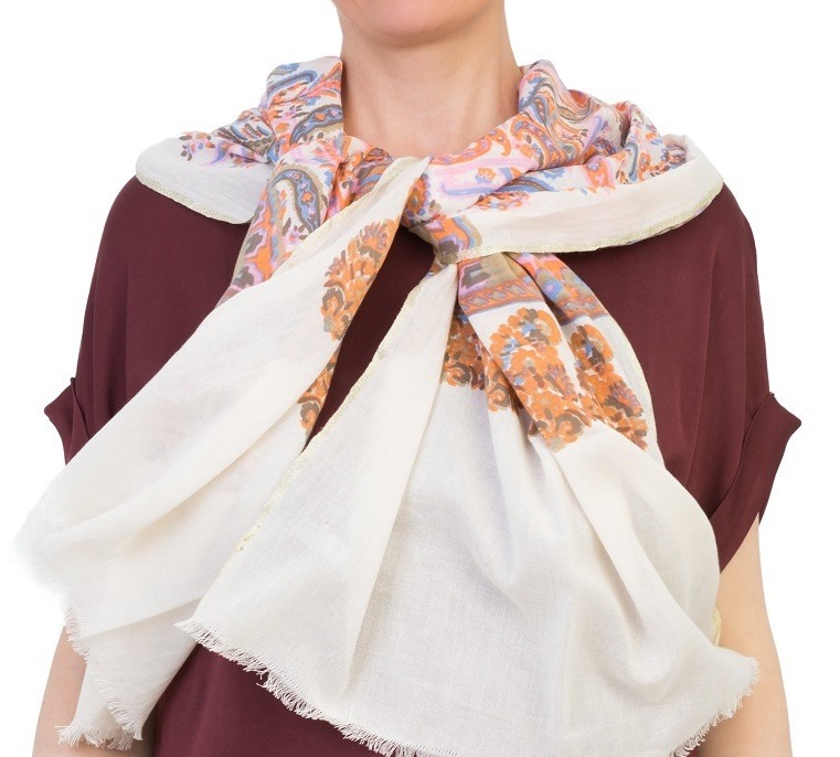 GABRIELLE_B Шаль 50/180 99%хлопок 1% люрекс PETRUSSE Santreyd 