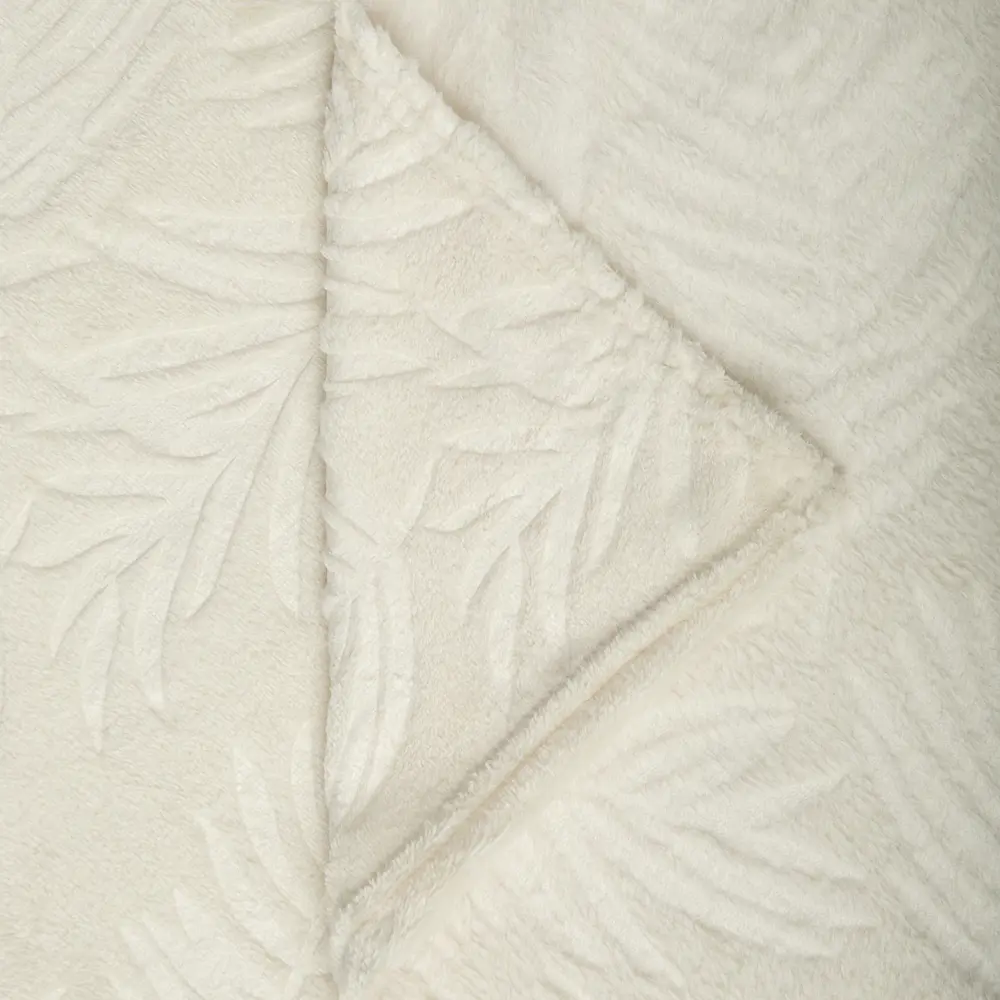 Плед TEXREPUBLIC Листья 150×200 см скандинавский бежевый 89417259 STLM-1563681 - Вид №2