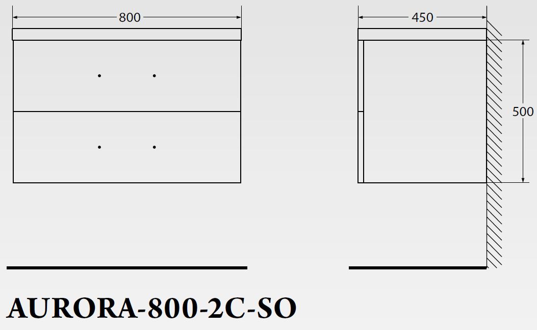 Мебель для ванной BelBagno AURORA-800-2C-SO-AV - Вид №1