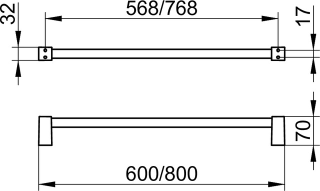 14701010800 Полотенцедержатель KEUCO Smart.2 - Вид №2