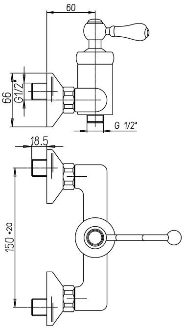 0TO00028JA00 Tosca Смеситель для душа, хром Jacuzzi - Вид №1