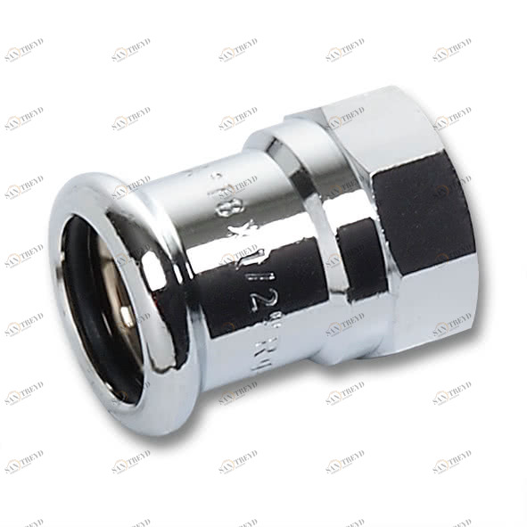 116270G1238 SANHA 16270G пресс-фитинг, бронза, муфта перех.ВПр-ВР,хром. 12x3/8 мм 