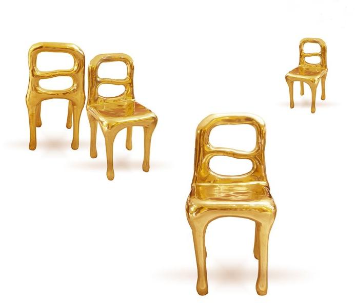 Scarlet Splendour Стул из латуни Fools' gold sun-id-1428062 - Вид №1