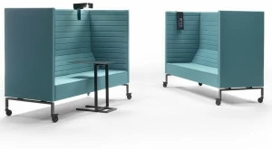 Marelli Диван из ткани с высокой спинкой и колесиками Stripes