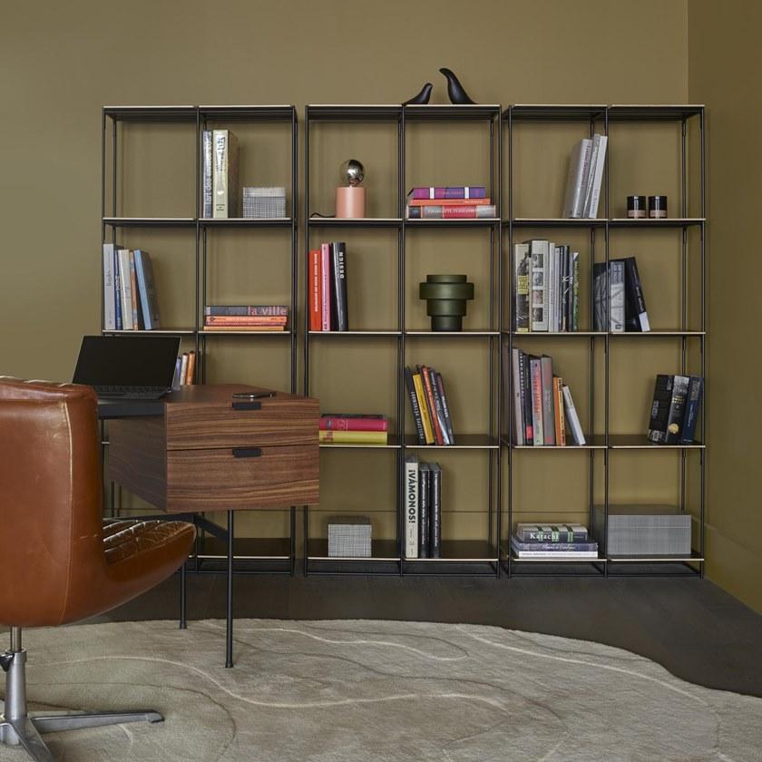 Ligne Roset Модульный лакированный книжный шкаф  19980298-19980300/02/66/73/74  - Вид №4