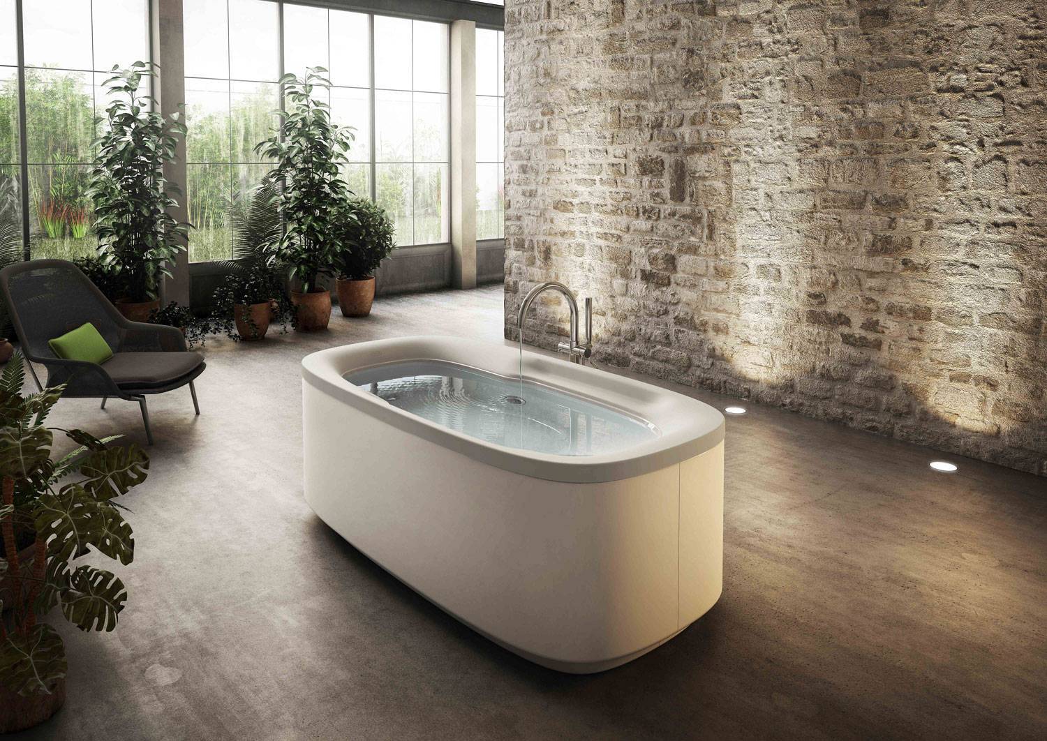 Ванна с гидромассажем "BASE" напольная Muse 9F43-793A-SX Jacuzzi 9F43793ASX - Вид №4