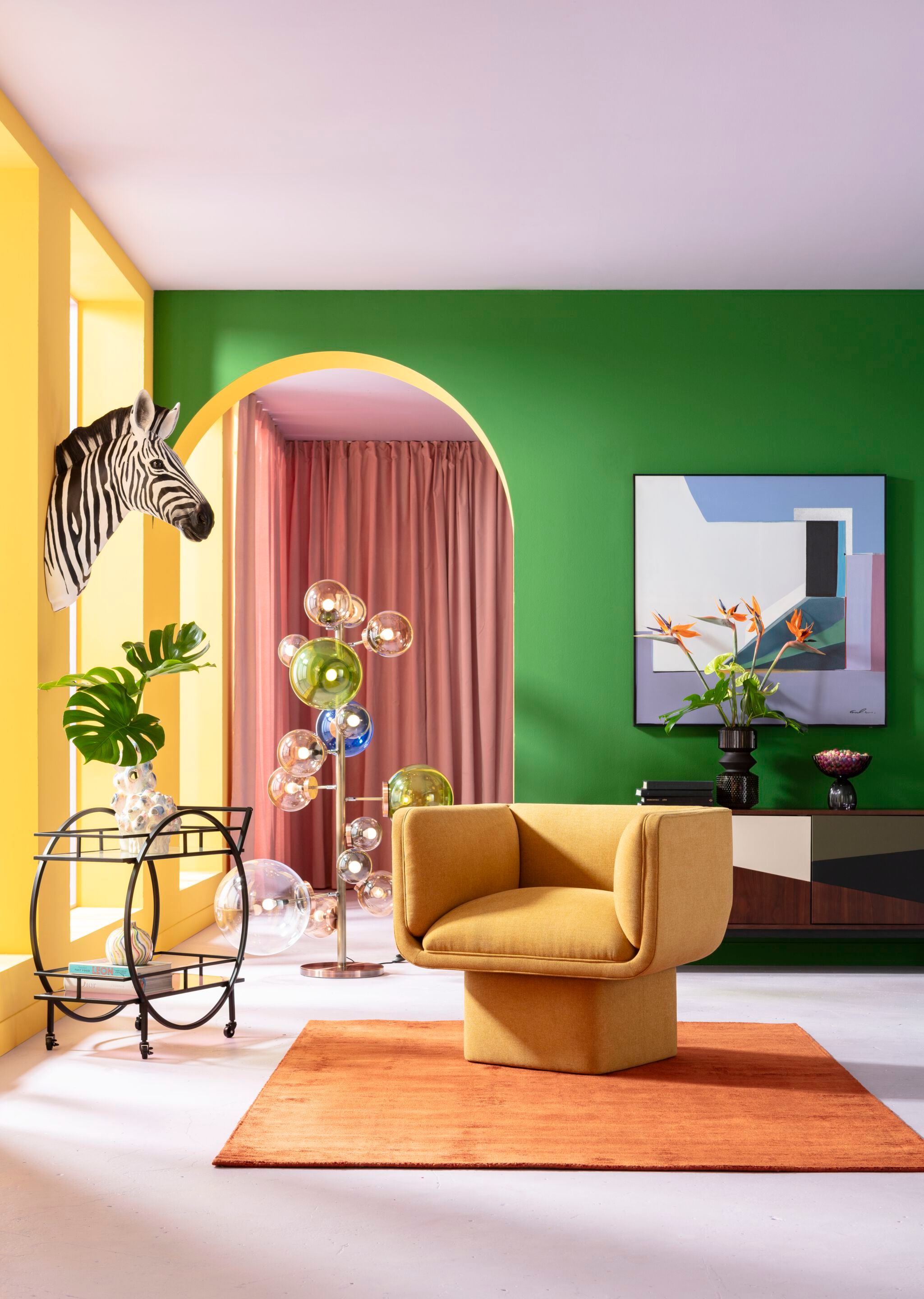 Светодиодный торшер из стали и пластика KARE Design METROPOLIS SPOT ARCH-00121815 - Вид №1