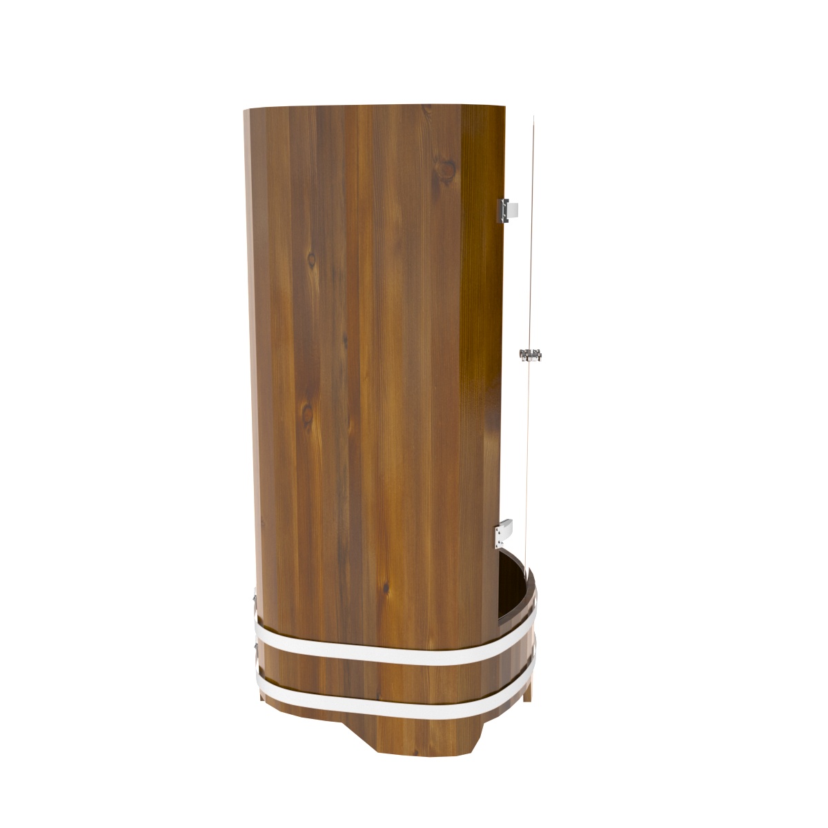 2219 Душевая кабина со стеклянными дверцами мореная Рустик Alyarus  - Вид №1