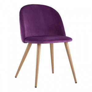 Стул с мягкой обивкой лиловый с ромбами "Лион" STOOL GROUP ДИЗАЙНЕРСКИЕ 00-3881976 Фиолетовый