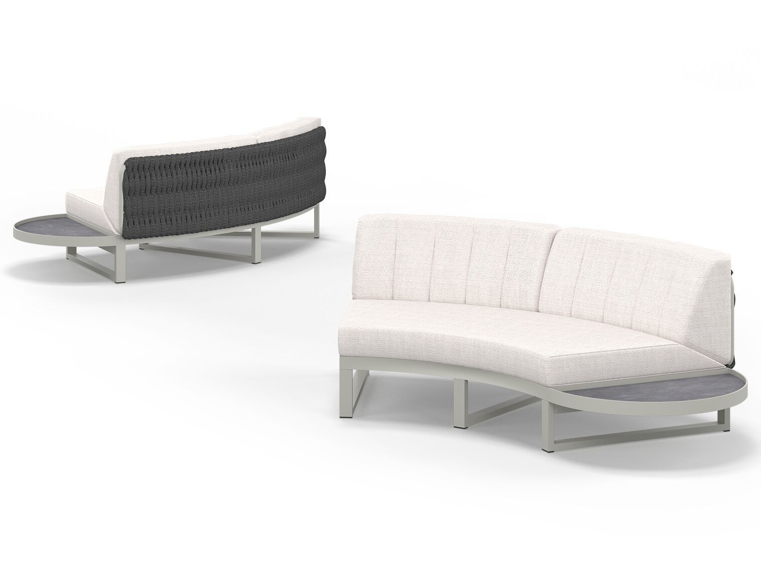 Тканевый изогнутый модульный садовый диван MAMAGREEN Munia ARCH-00064107 - Вид №8