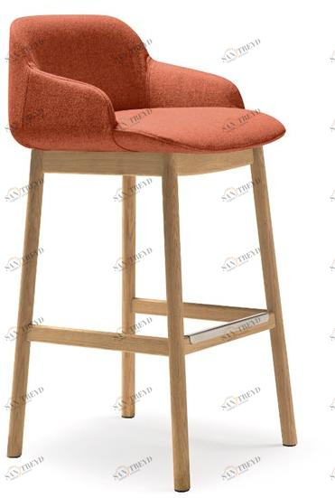 Quinti Sedute Барный стул из ткани с подставкой для ног Deep sun-id-1376395
