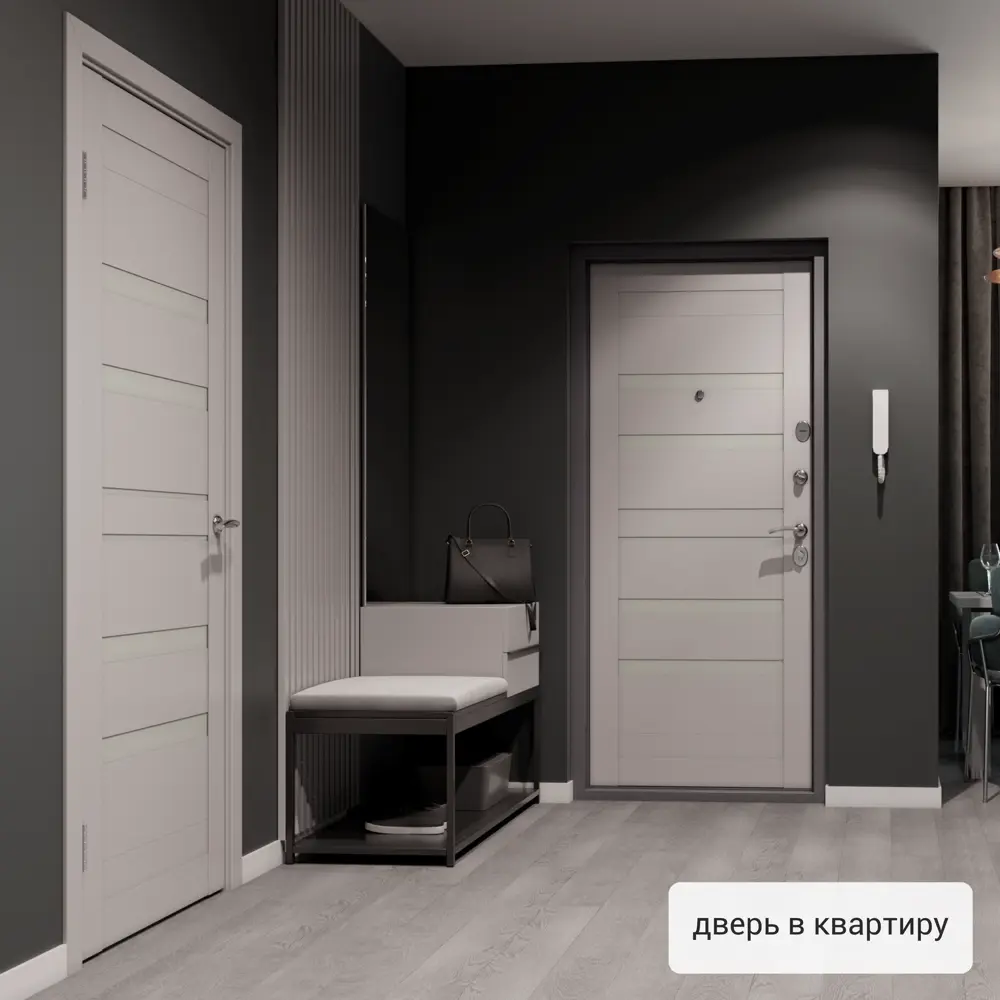 Дверь входная металлическая Страйд Linea 860 мм левая цвет серый TOREX STLM-2184319 - Вид №15