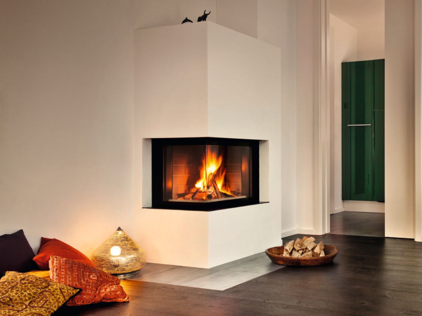 Стальной дровяной угловой камин RÜEGG ECO VENUS ARCH-00003848