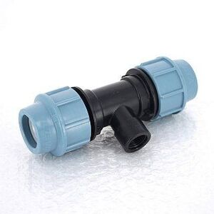 Тройник обжим-В 32 x 1/2" для труб ПНД UNIDELTA