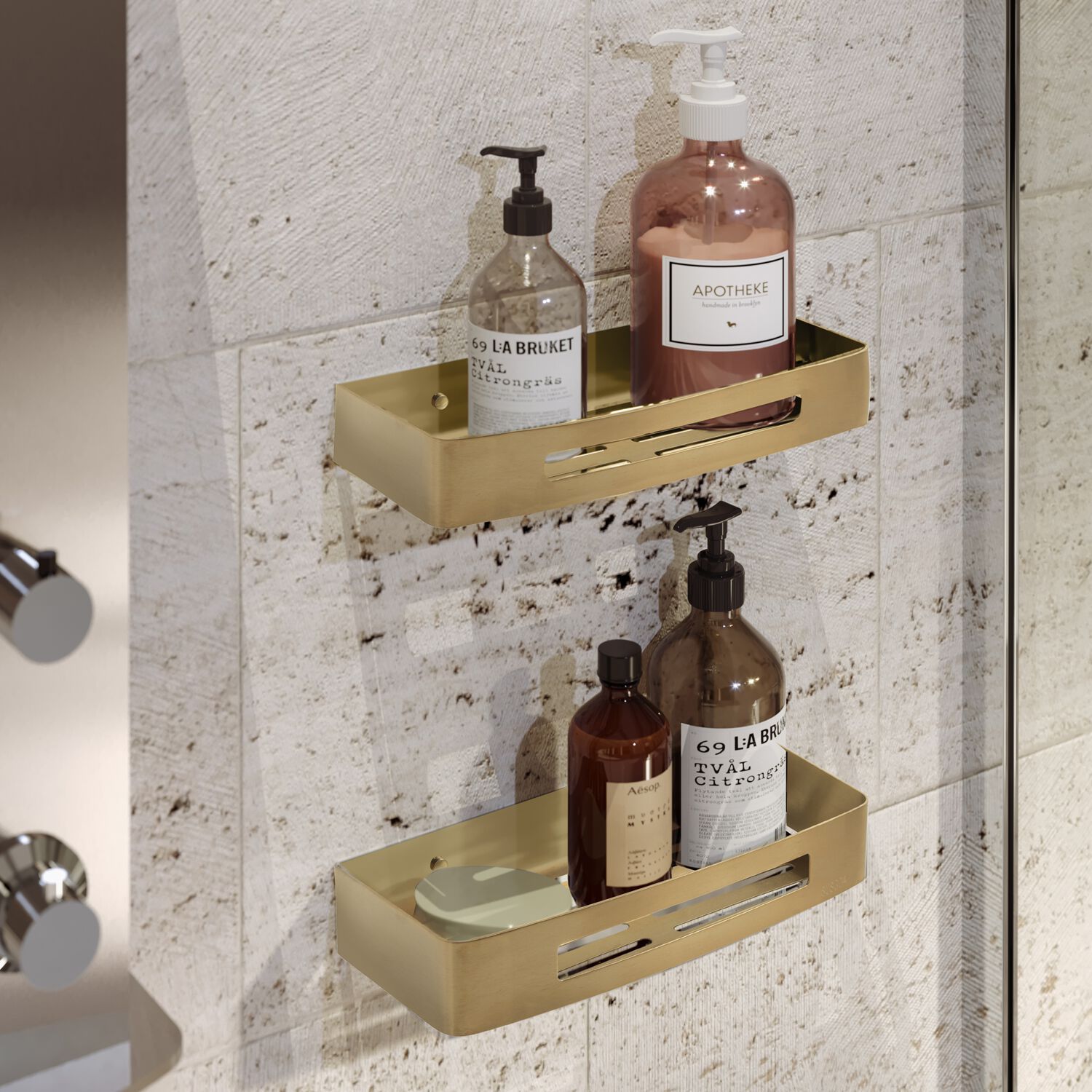 Настенная мыльница из нержавеющей стали для душа GEDY NERVA ARCH-00104301 - Вид №1