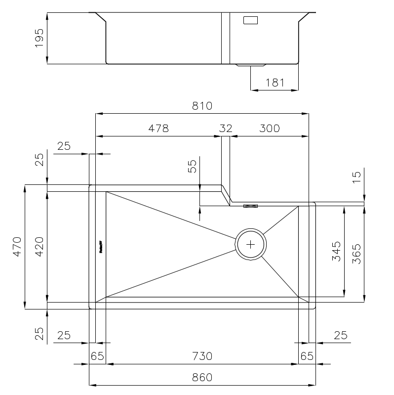 1401800 Мойка GK 1401 800 Fosterspa  - Вид №1