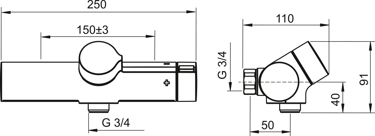 Oras 7261 Смеситель для душа 7261 Oramix Хром  - Вид №2