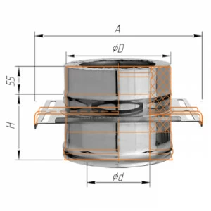 Монтажная площадка Ferrum Ф130х200 оцинкованная сталь (430)