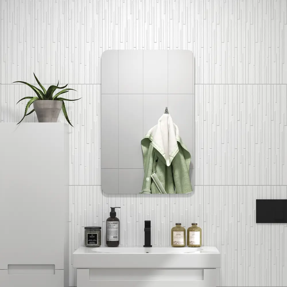 Плитка настенная Kerama Marazzi Сигма 20x60 см 1.2 м² матовая цвет белый геометрия 87653865 STLM-2128791