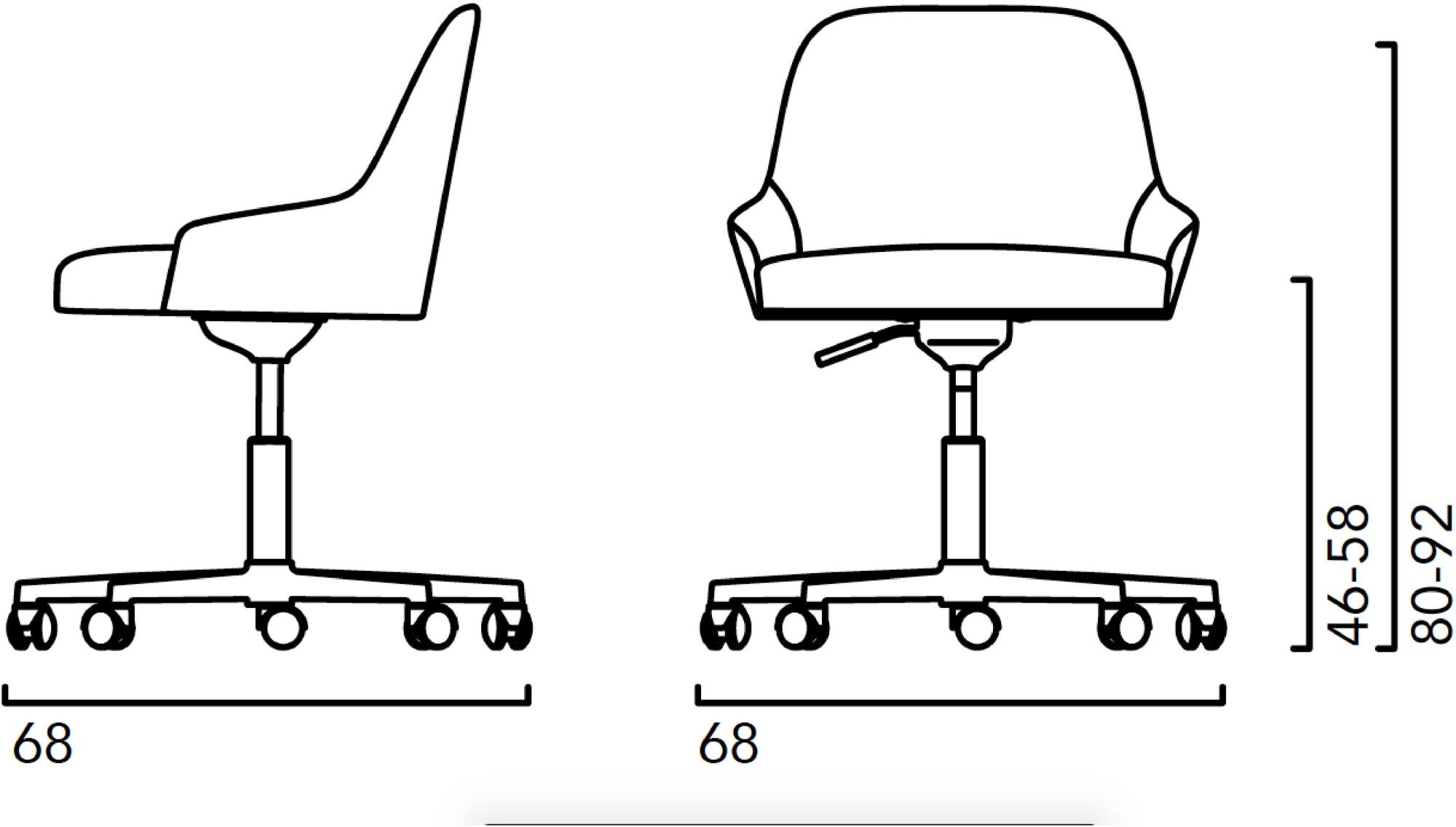 Crassevig Мягкое вращающееся кресло с 5 спицами Axel sun-id-1375650 - Вид №2