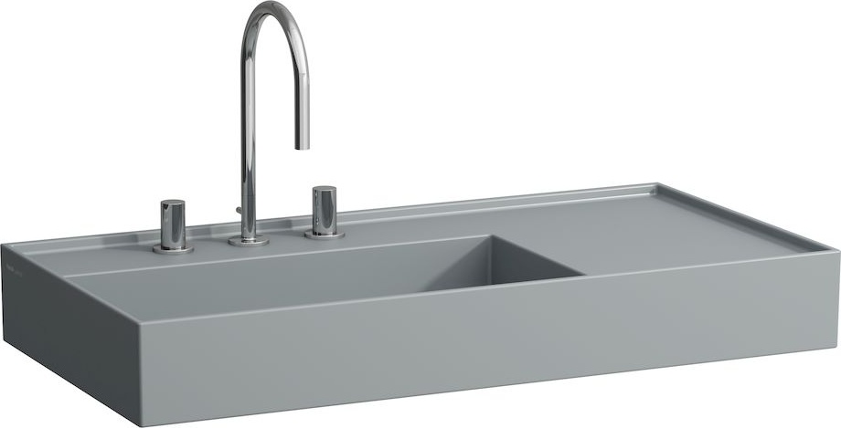 H8103384001121 Раковина, полочка справа, со специальным скрытым сливом LAUFEN PRO - Вид №9