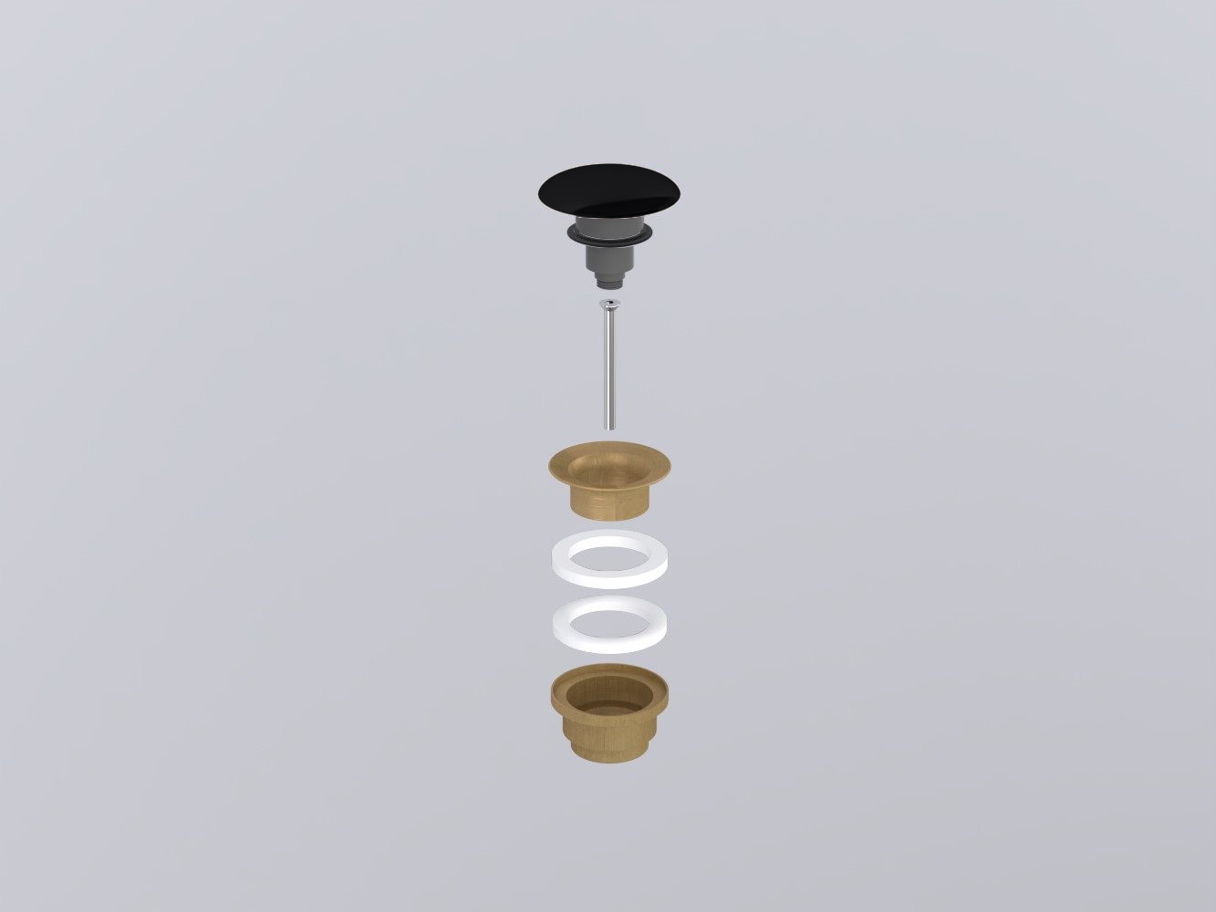 PIL01BR-N Универсальный донный клапан click/clack бронза с керамической крышкой cielo Запасные части и аксессуары Ceramica Cielo