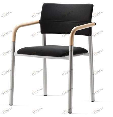 Wiesner-Hager Штабелируемый стул для конференций из ткани с подлокотниками Aluform_3 6431