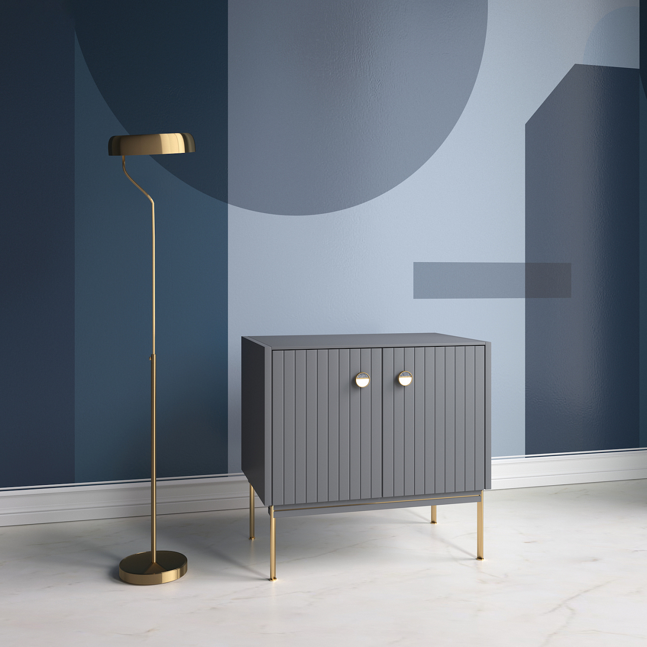 Тумба в комнату серая Mio BRAGIN DESIGN LIVING 00-3974677 Серый - Вид №1