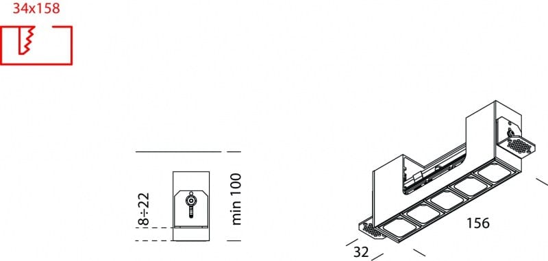 Несколько светодиодных утопленных прожекторов Lucifero's LEVA ARCH-00045805 - Вид №3