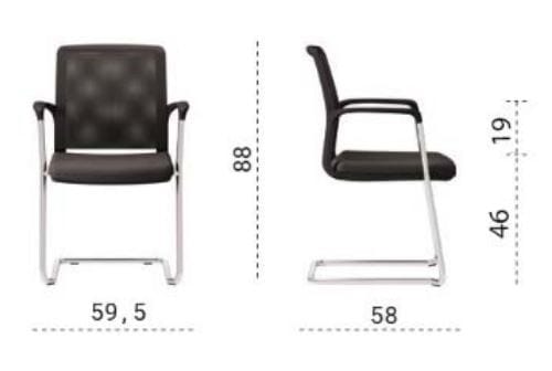 Мягкий тканевый консольный стул Las Mobili обзор ARCH-00106230 - Вид №6