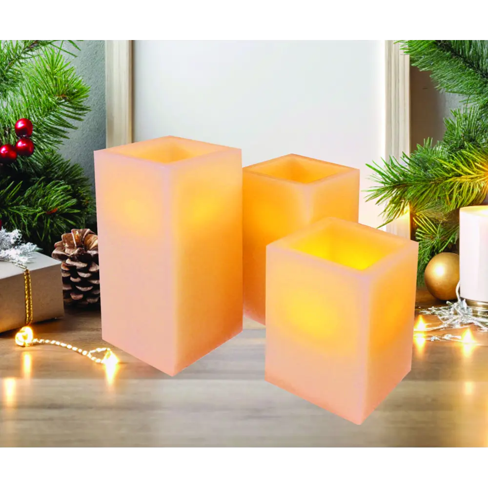 89378385 Набор свечей для дома 3 светодиода 7.5 см белый 3 шт. STLM-1352295 Santreyd 