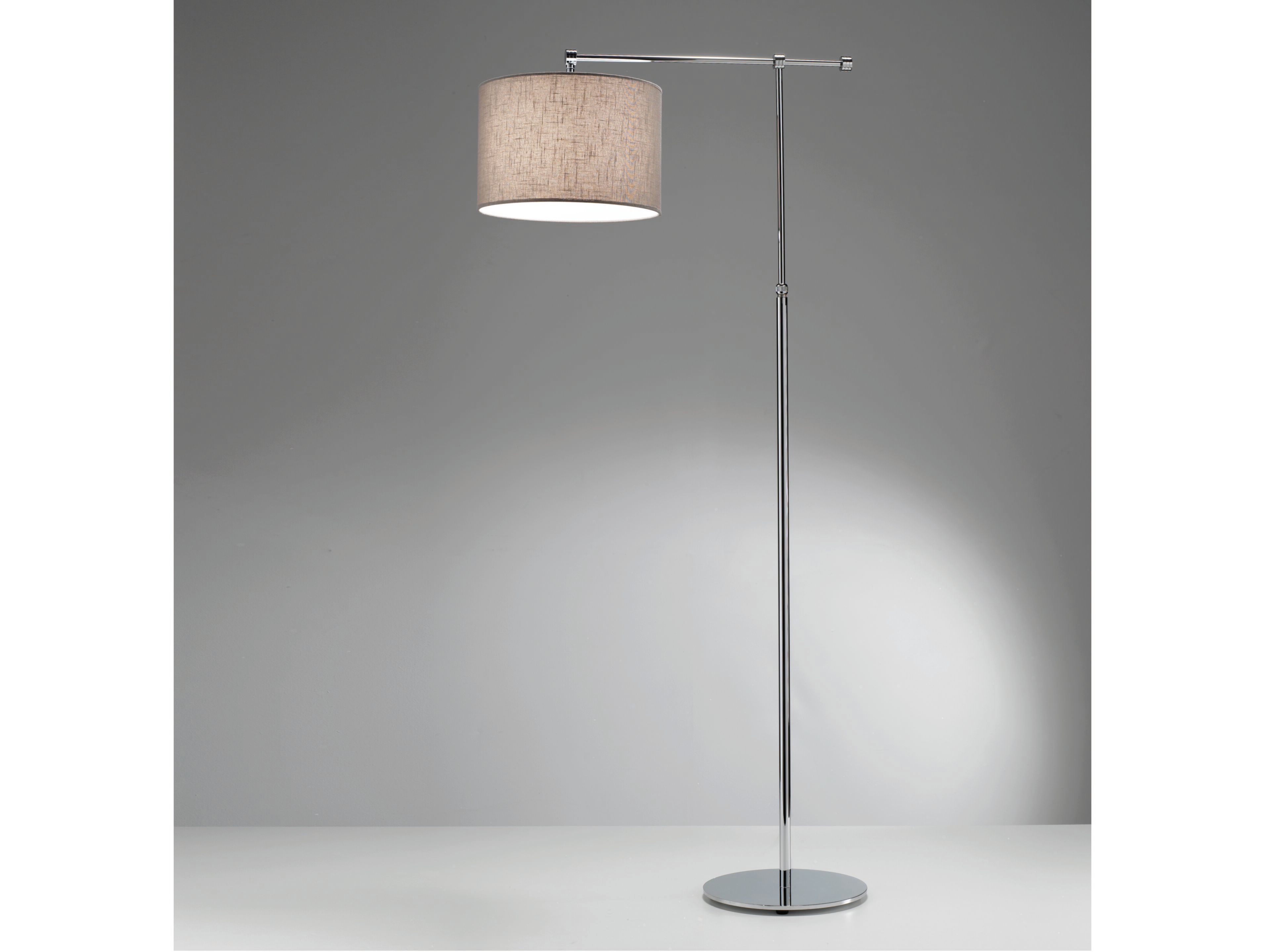 Металлическая светодиодная напольная лампа с тканевым потолочным освещением Cremasco Illuminazione световые работы ARCH-00056542 - Вид №1