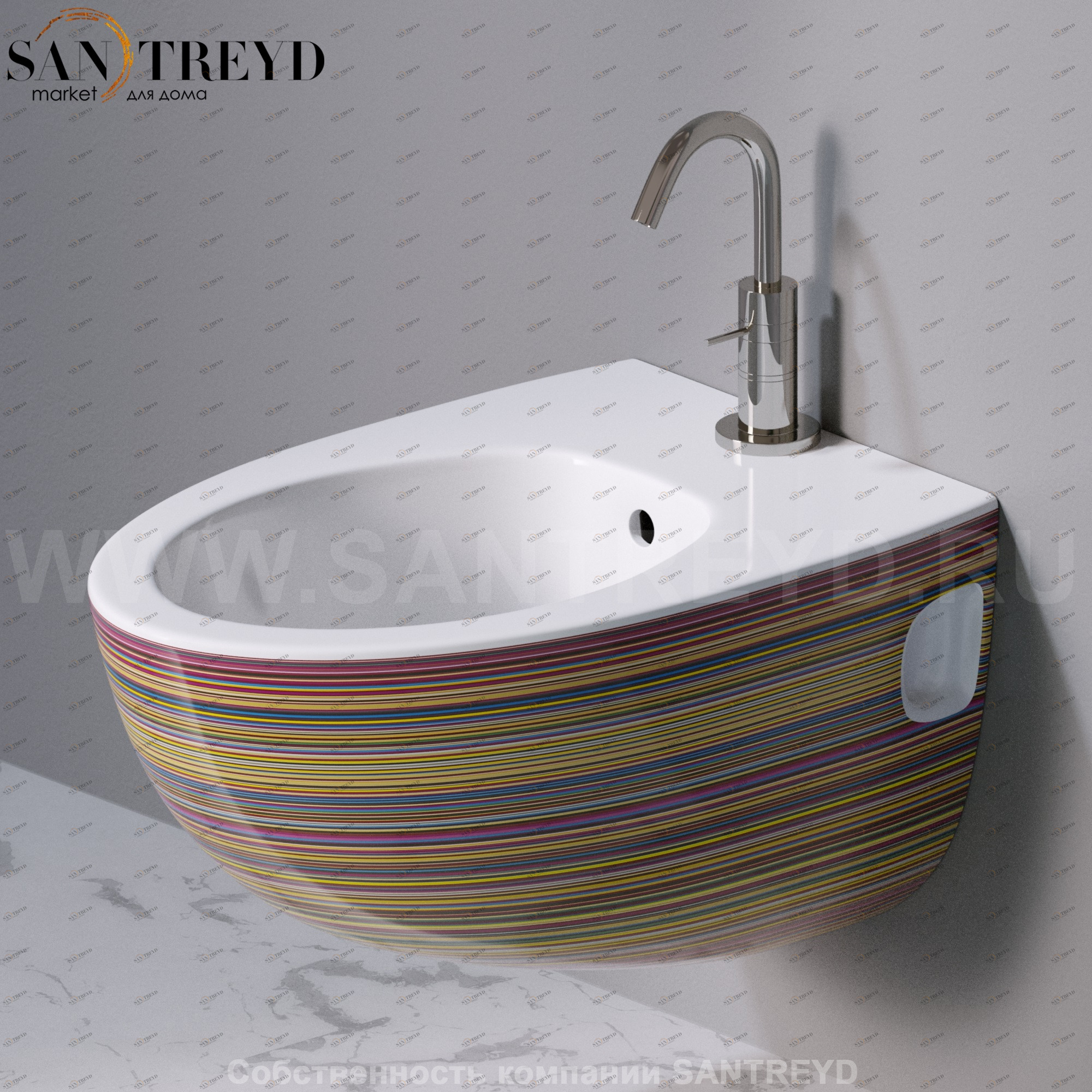 S512430 Биде подвесное OVAL A. e T. Italia AeT ITALIA