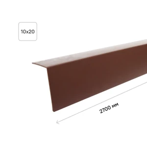 Угол арочный ПВХ 10x20x2700 мм цвет коричневый 84267818 STLM-2068779