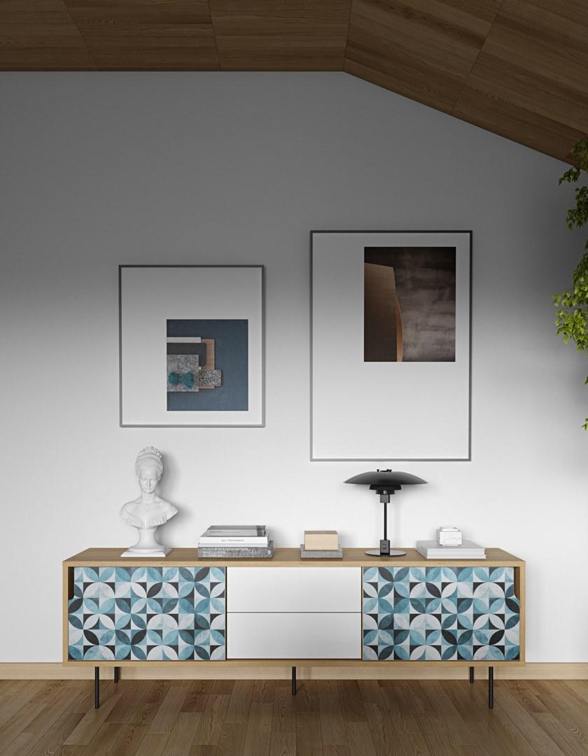 TemaHome Комод с раздвижными дверцами и ящиками Dann sun-id-1422229 - Вид №3