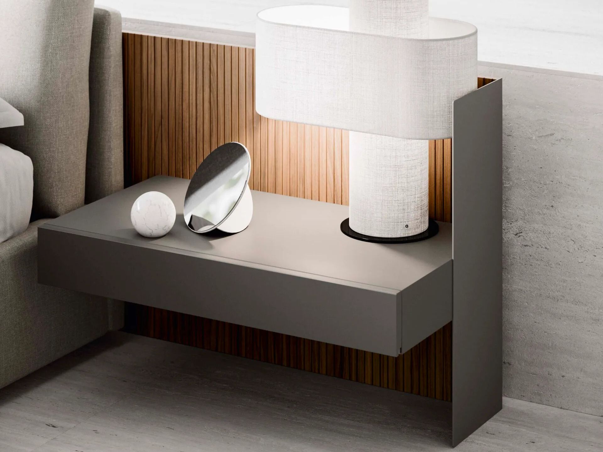 Деревянное изголовье со встроенными тумбочками Alf DaFrè DEFILÈ ARCH-00061152 - Вид №2