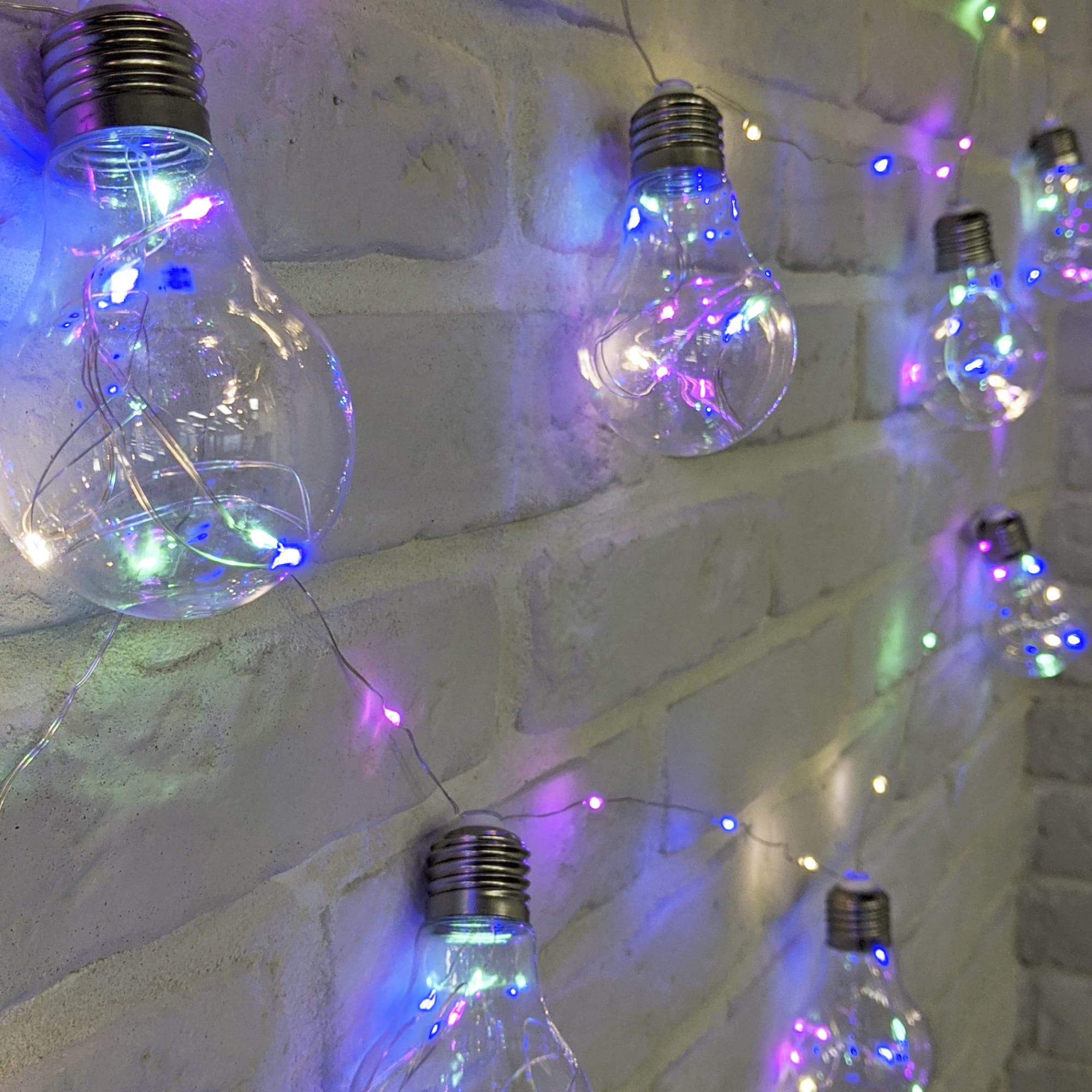 82309525 Электрогирлянда комнатная нить «Лампочки» 4.5 м 100 LED мультисвет Santreyd  - Вид №6