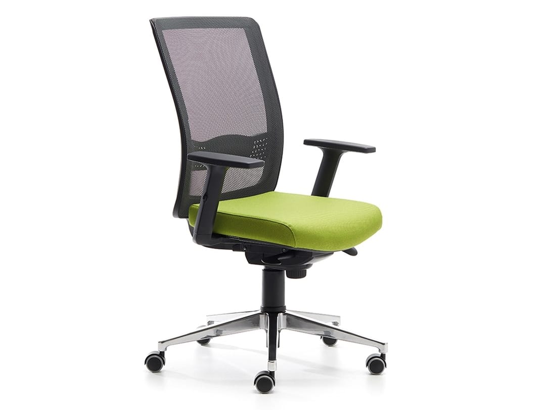 Сетчатое вращающееся кресло с откидывающейся спинкой и подлокотниками VAGHI Bursa Evo Black ARCH-00044228 - Вид №3