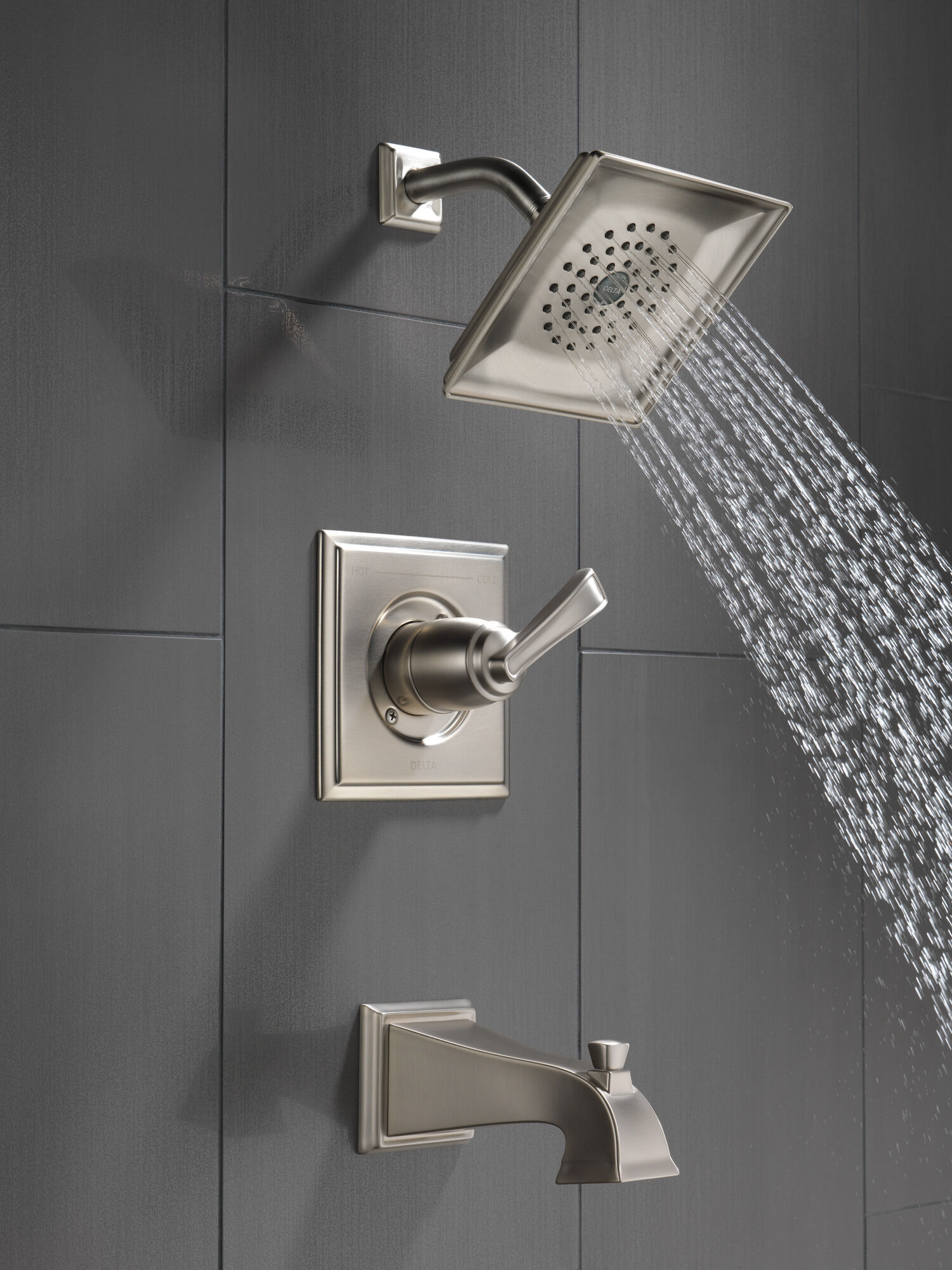 144718-SP Для ванны и душа Monitor® серии 14 Delta Faucet Lakewood Матовый никель Spotshield - Вид №3