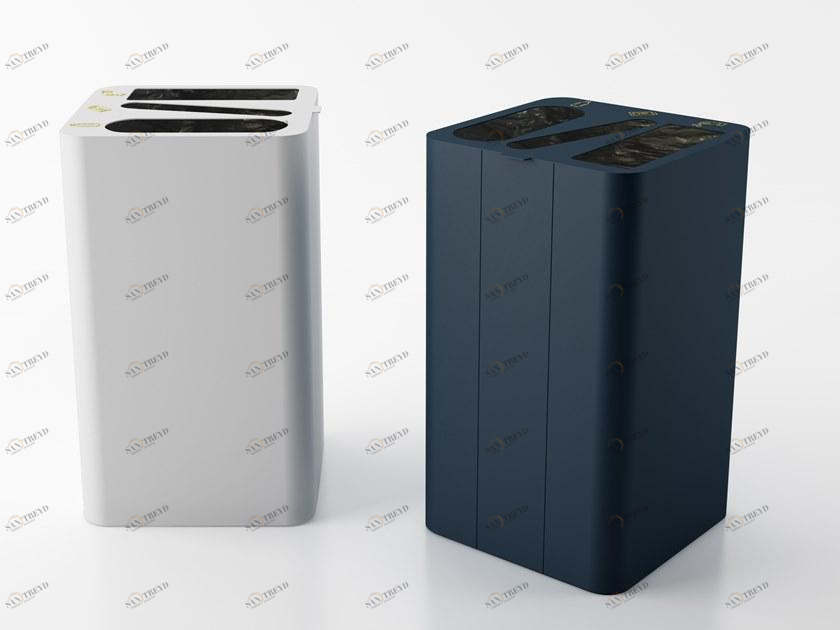 Systemtronic Мусорный ящик из оцинкованной стали для раздельного сбора мусора Drop sun-id-1382103