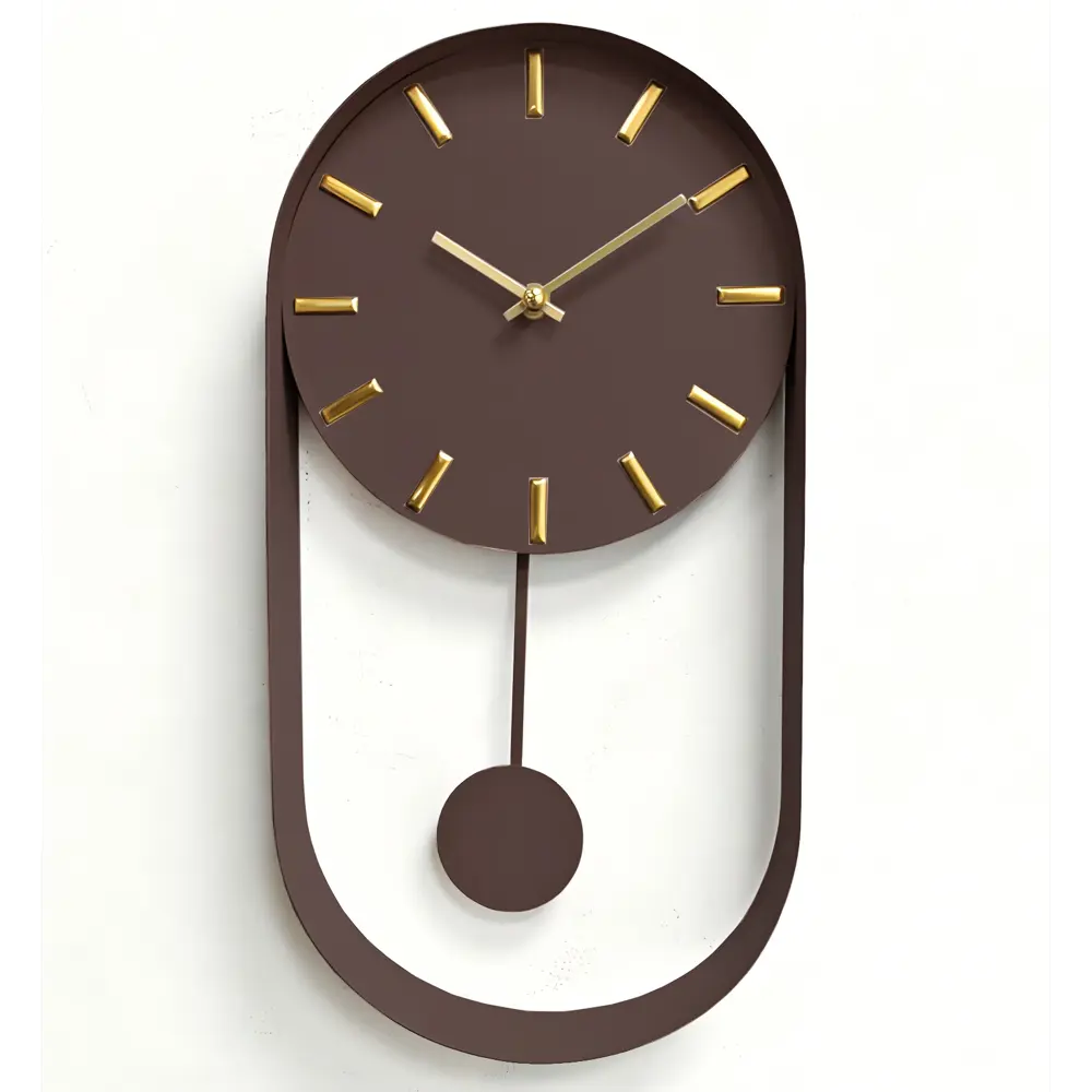 Часы настенные Rocksolid прямоугольные МДФ цвет коричневый бесшумные 40.5x21 см STLM-2043135