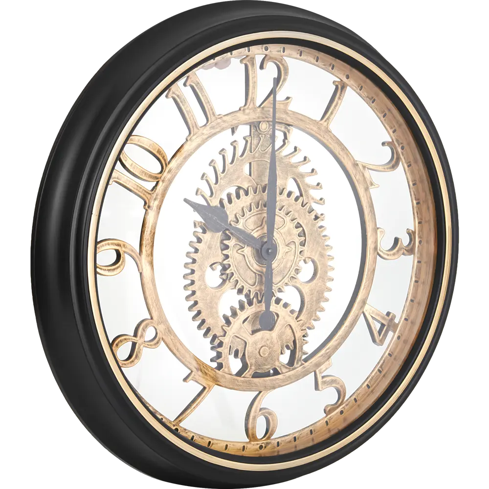 Часы настенные Dream River Шестеренки круглые пластик цвет черный ø50,8  см STLM-2136239 - Вид №3