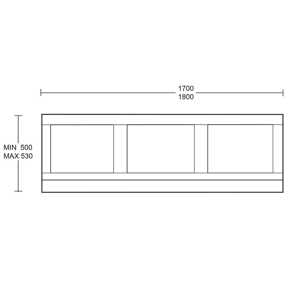 IMSR14 Передняя панель ванны Thurlestone 1700 мм Carlyon Imperial  - Вид №2