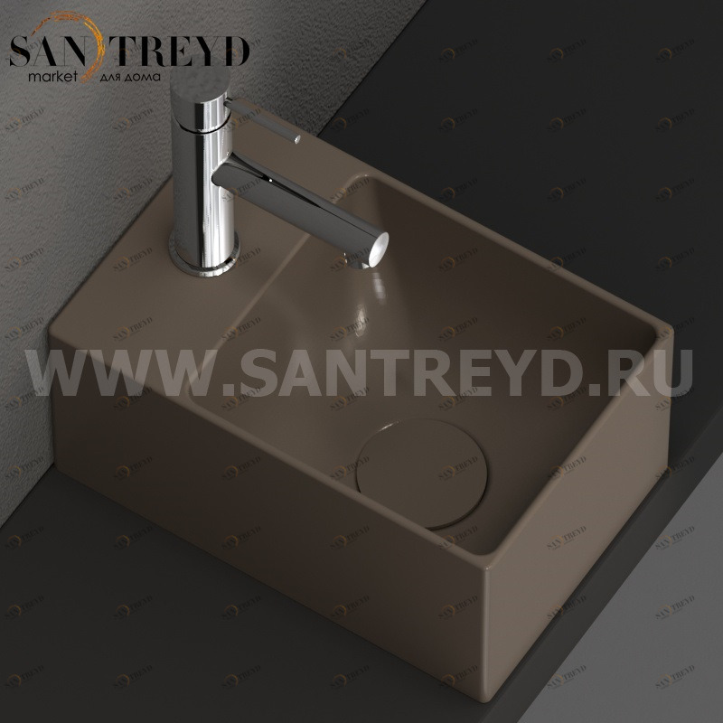 B6R30CS Подвесная раковина настенная прямоугольная Ceramica Globo T-EDGE